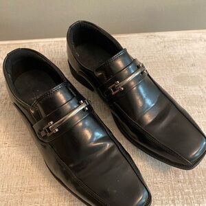 Black Leather Men's Loafers